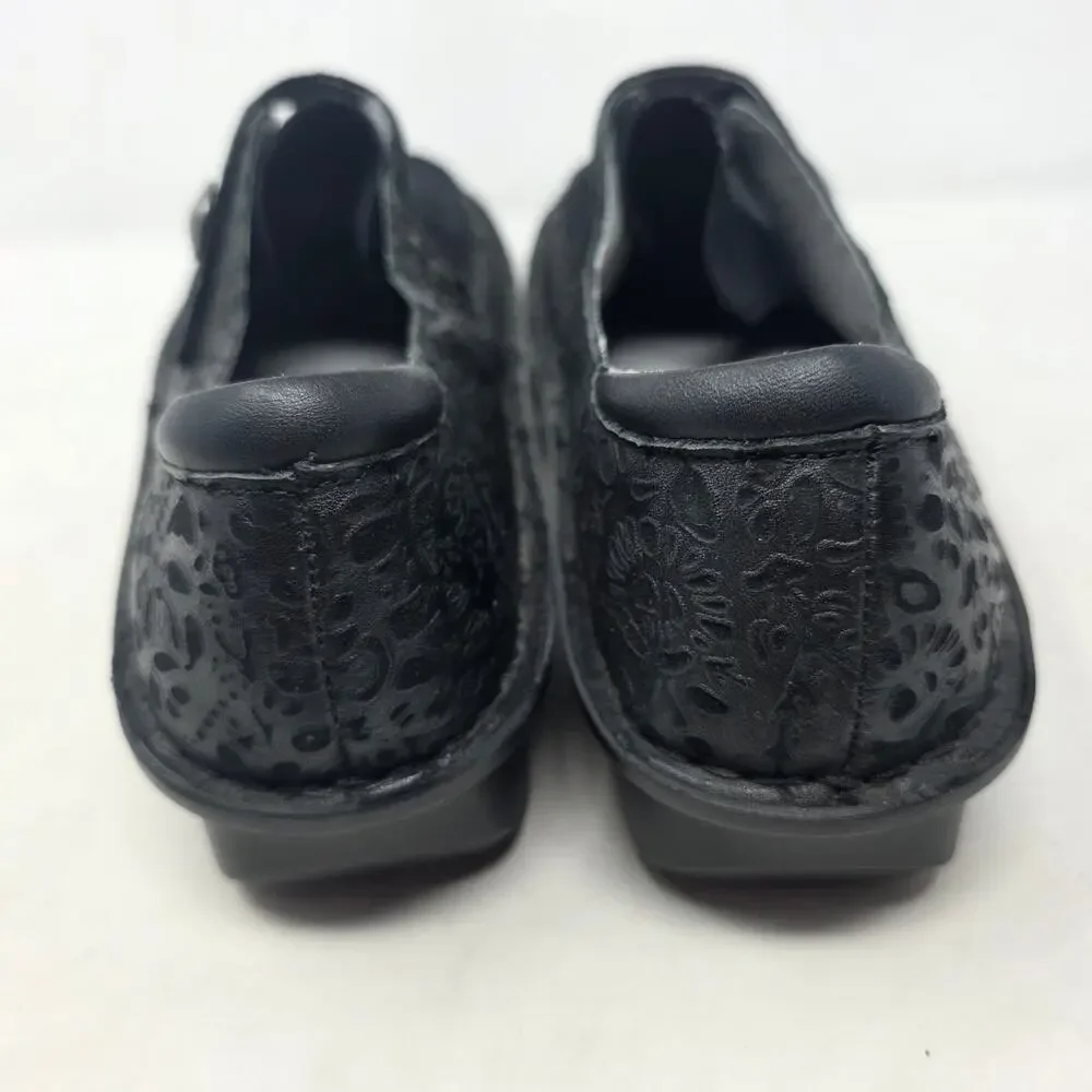 Alegria Black Leather Comfort Walking Shoes Hook & Loop Women’s Size 13